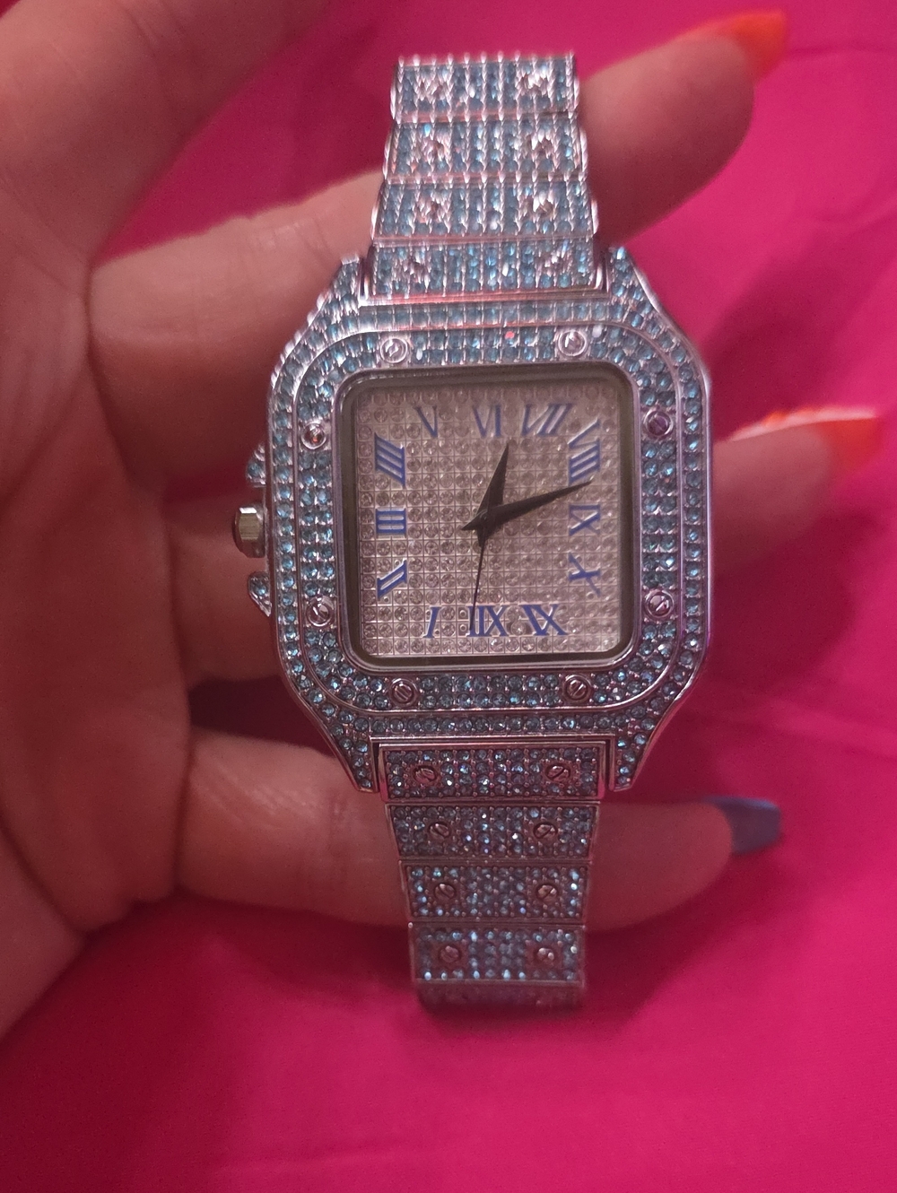 Silver Crystal Pavé Women’s Bracelet Watch - Silver